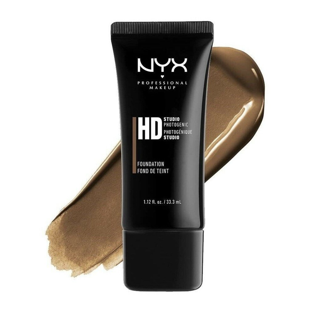 NYX Professional Makeup HD Foundation, Chestnut 112, 1.12 Fluid Ounce
